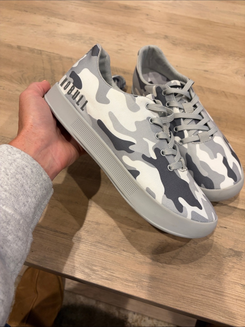NOBULL Gray White Camo Canvas Sneakers - Picture 9 of 14
